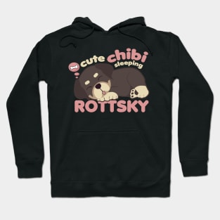 Cute Chibi Sleeping Rottsky Hoodie